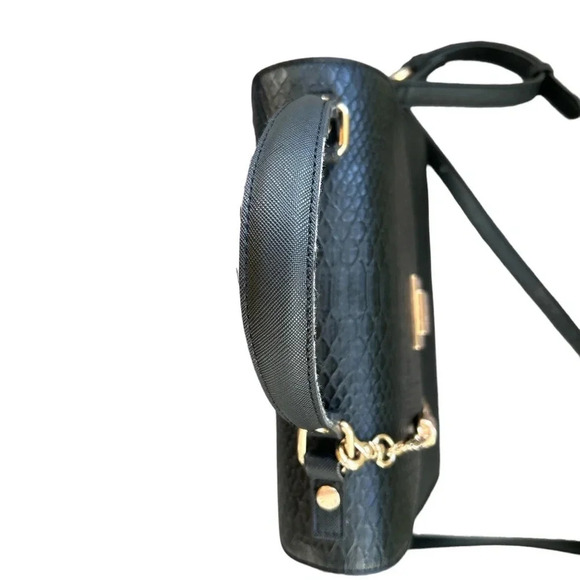 Dune London Women's Black Textured Purse e/ Top Handle and Adjustable Strap - Picture 5 of 11